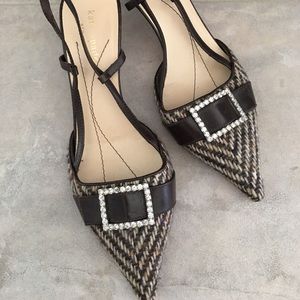 Kate Spade Tweed Kitten Heels